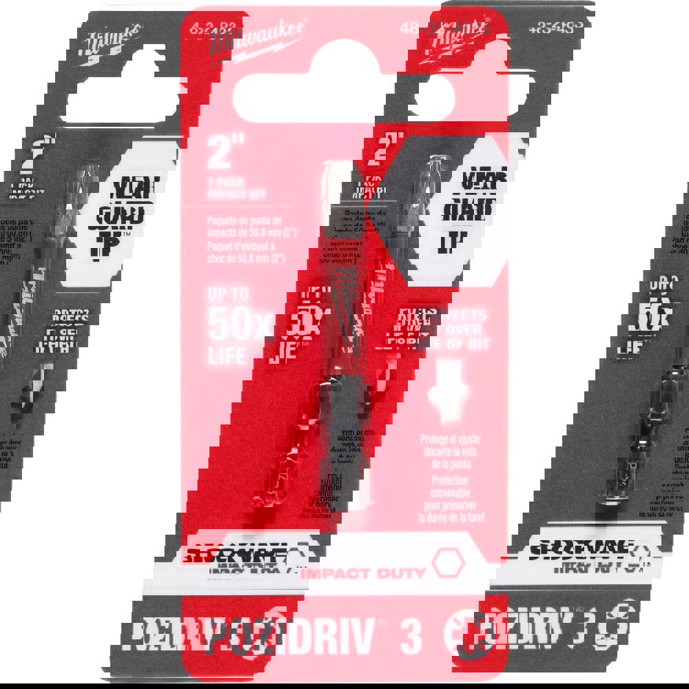 Power & Impact Screwdriver Bits & Holders; Bit Type: Pozidriv ; Drive Size: 1/4 in ; Overall Length (Inch): 2 ; Material: Alloy Steel ; Hex Size (Inch): 1/4 ; Specialty Point Size: PZ.3